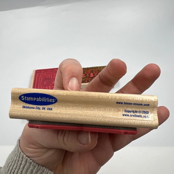 Stampabilities Christmas Tale Joy Hope Peace W Trees Door W Sleigh Rubber Stamps - Picture 6 of 12